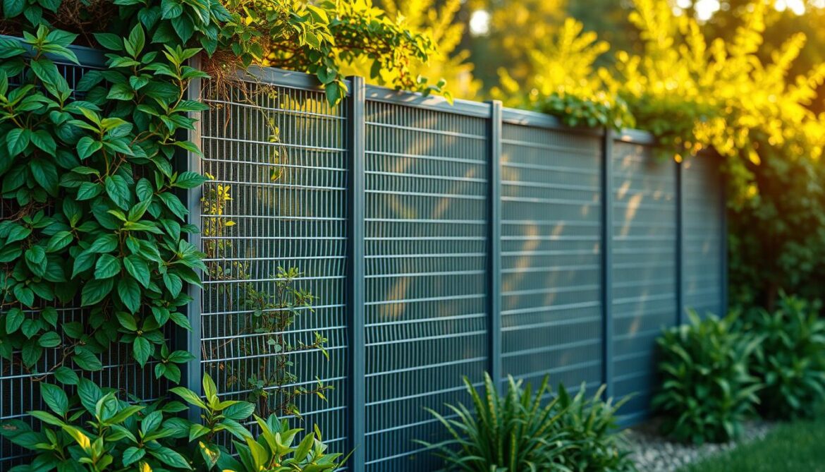 Bauzaun als Gartenzaun
