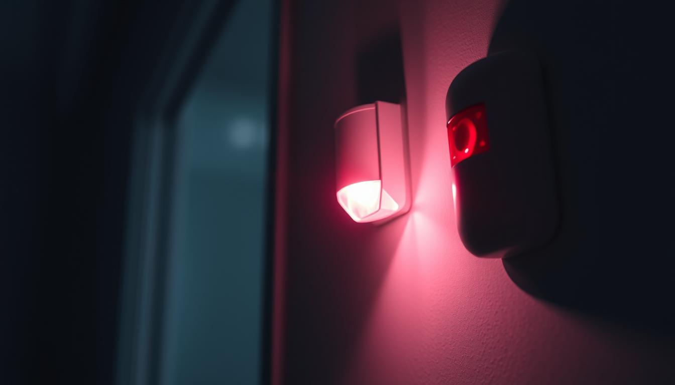 Bewegungsmelder blinkt rot