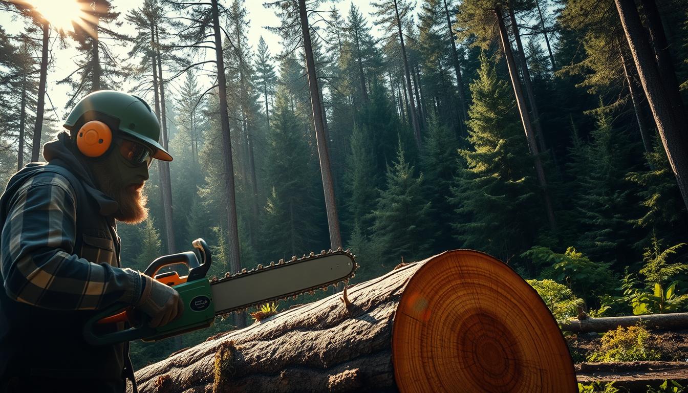 Forstwirtschaft Kettensägen Einsatz