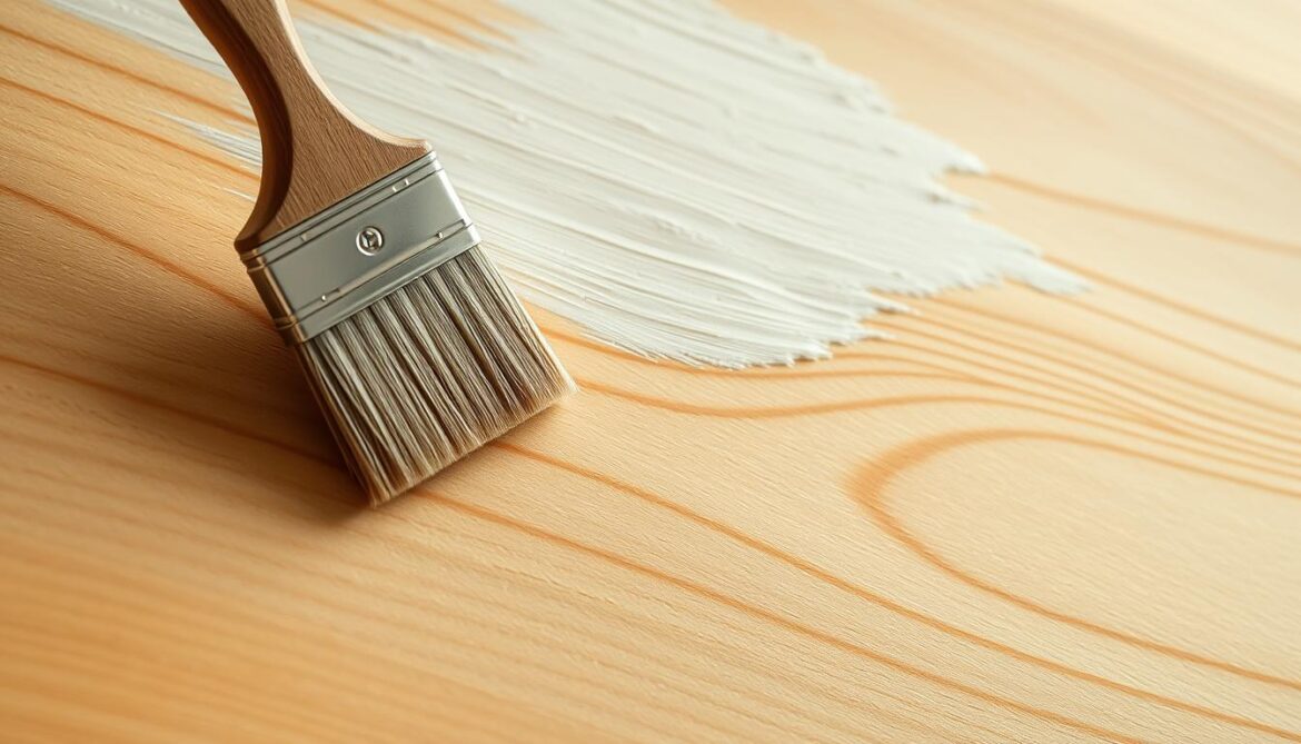 Holz mit Latexfarbe streichen