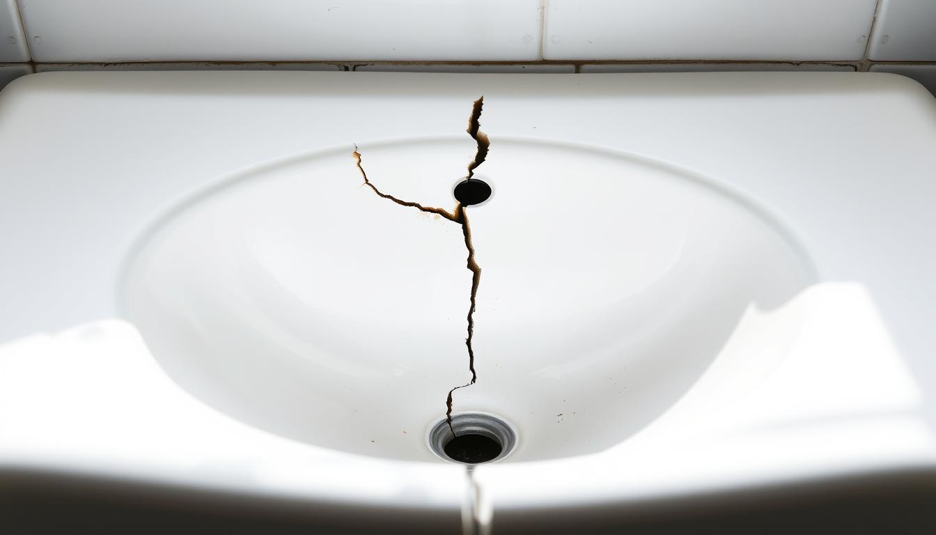Riss im Waschbecken gefährlich