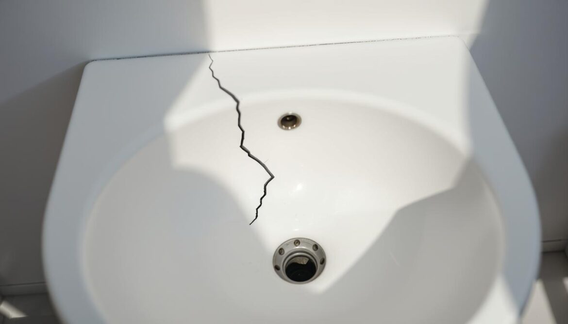 Riss im Waschbecken gefährlich