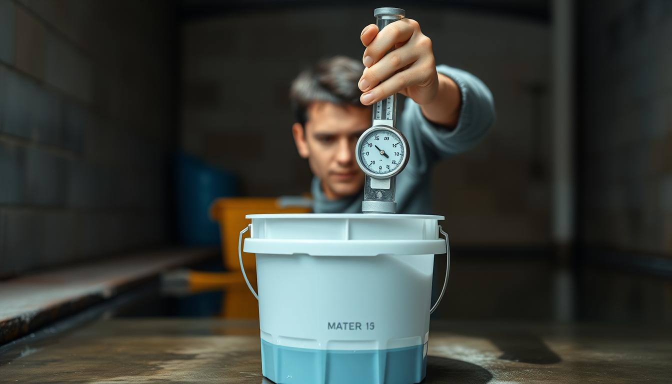 Wasserdruck messen mit Eimer und Manometer Wasserdruck messen mit Eimer und Manometer