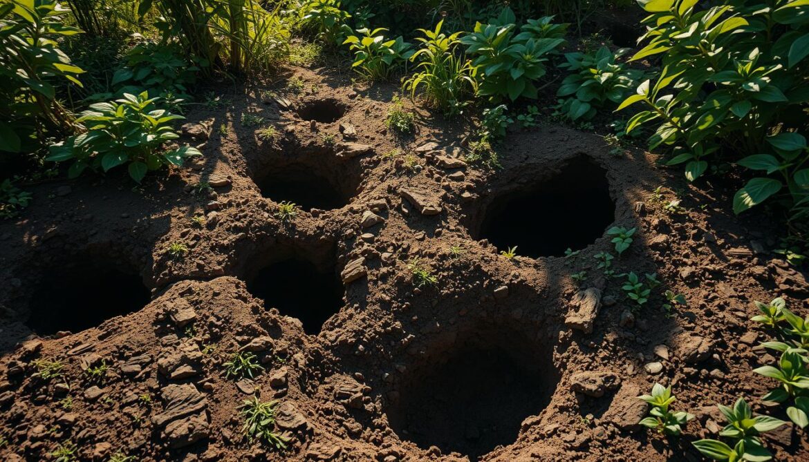 Welches Tier gräbt große Löcher im Garten?