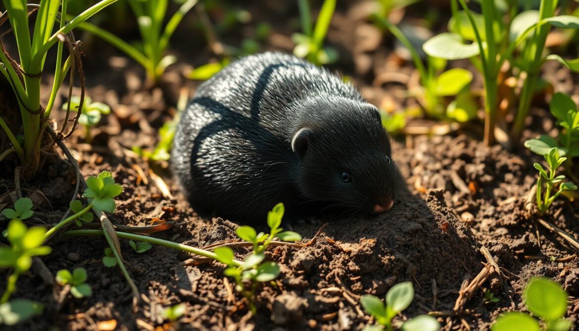 Wie lange bleibt ein Maulwurf im Garten?